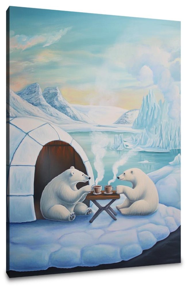 Polar Bears’ Tea Party Canvas