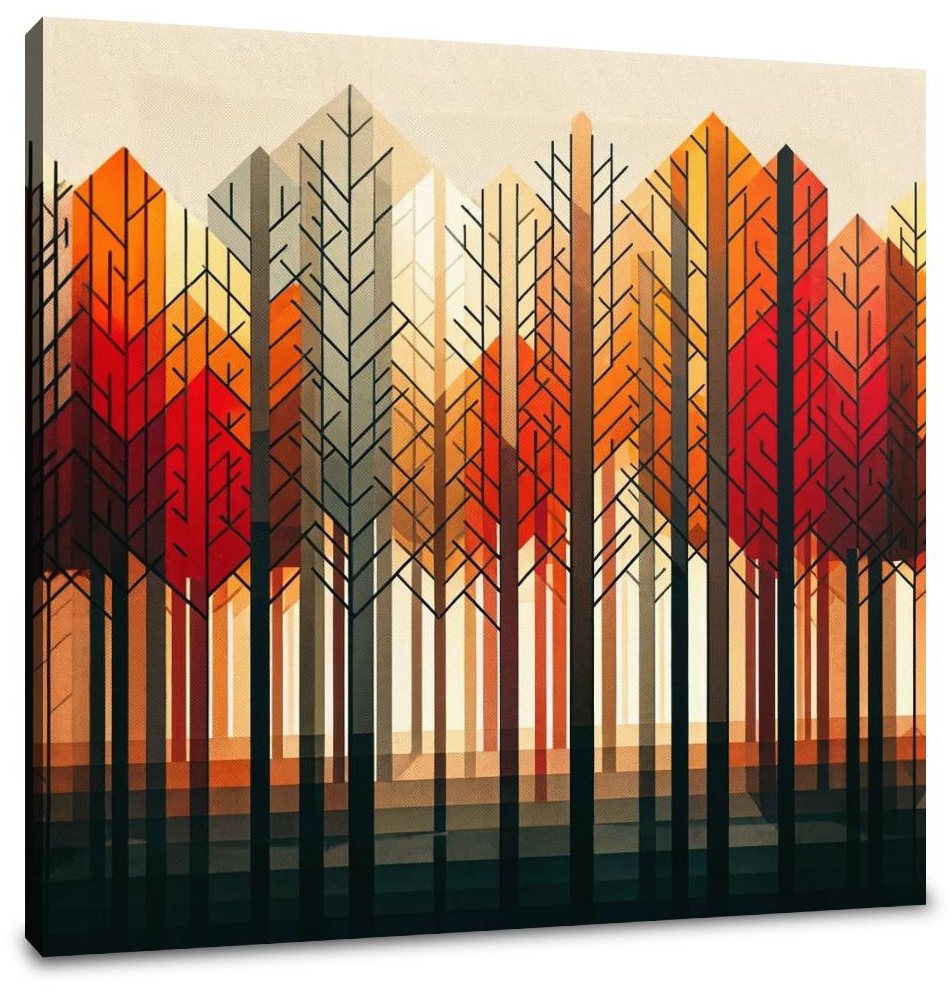 Autumn Geometry Canvas