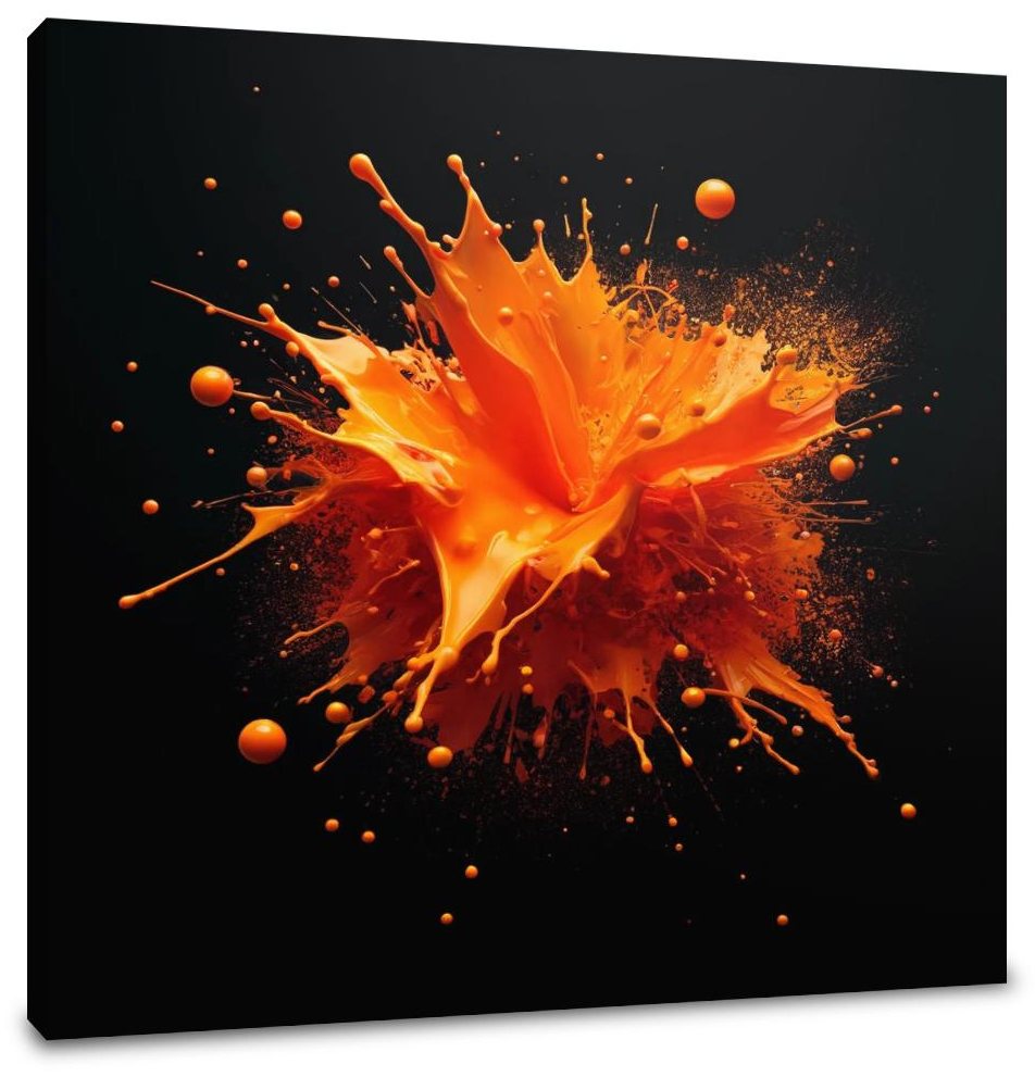 Vibrant Orange Splash Canvas