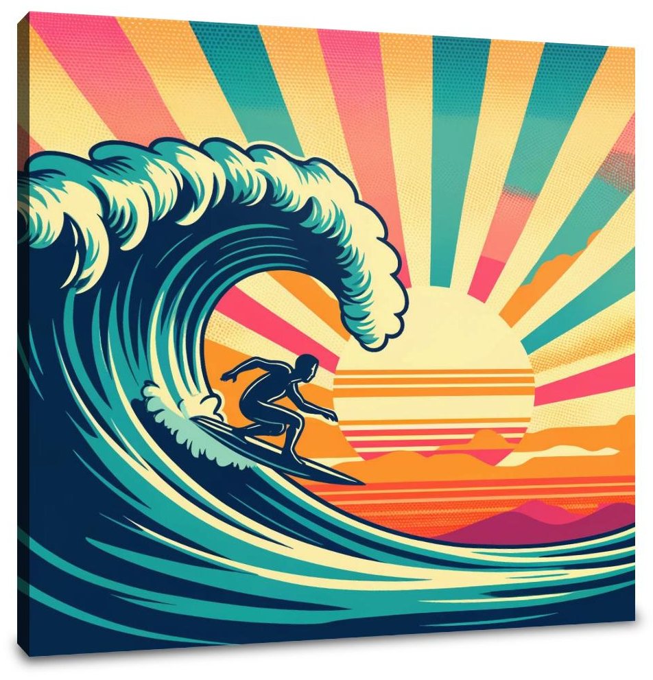 Sunset Surf Spectacle Canvas