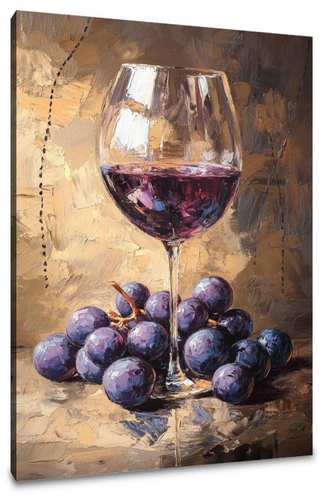 Grapes and Glass Canvas