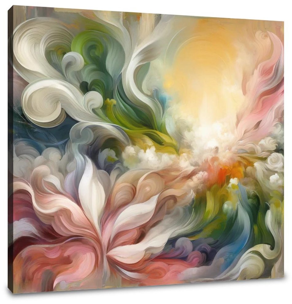 Spring Renewal Abstract Canvas