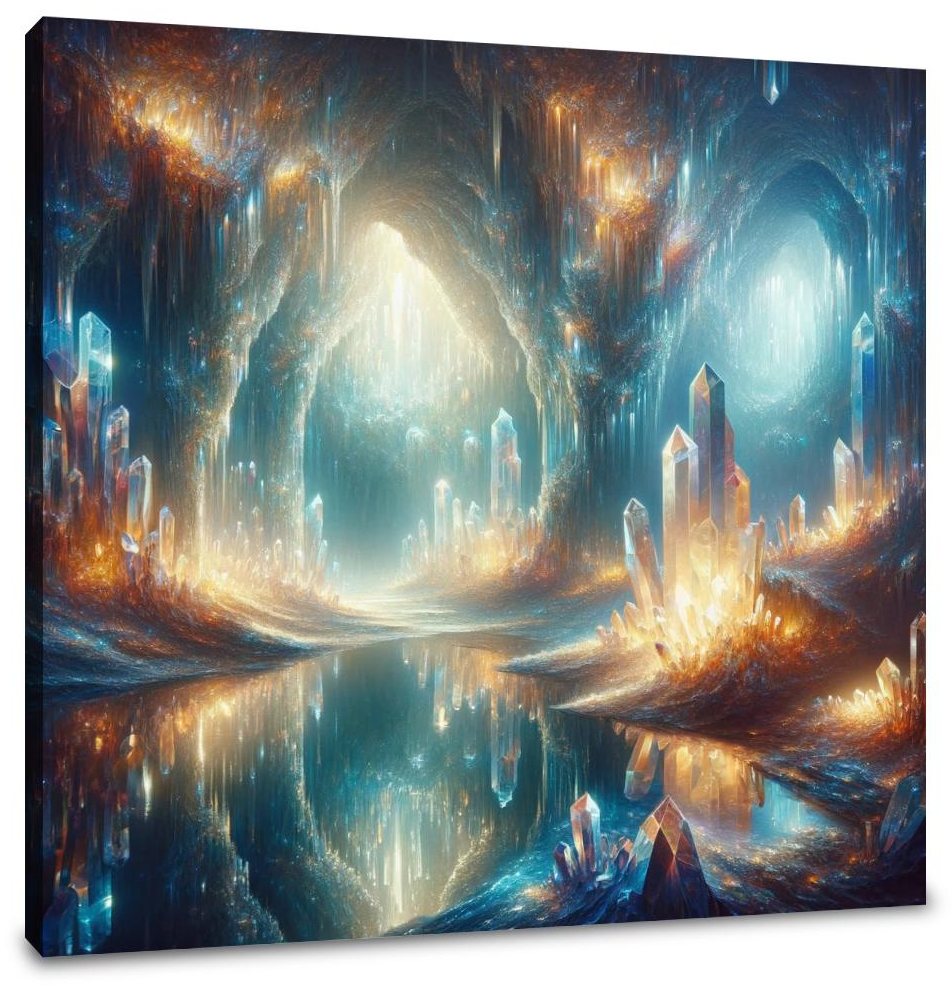 Mystical Crystal Grotto Canvas
