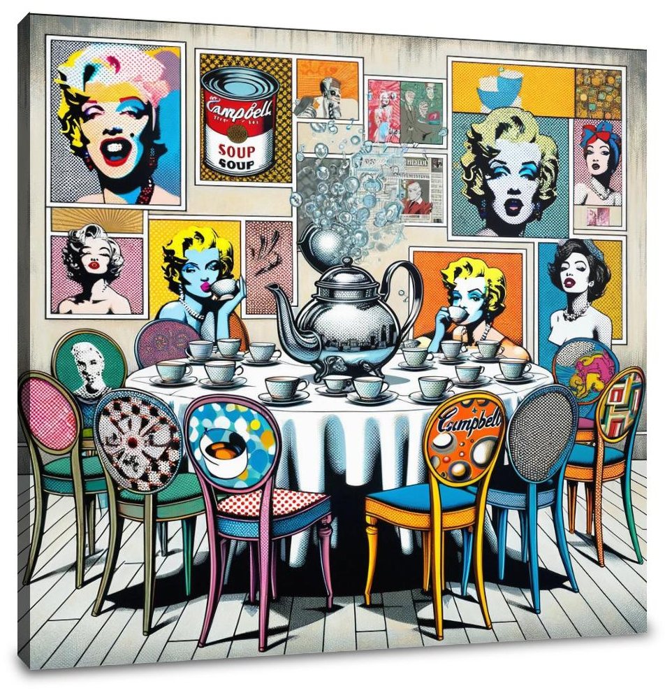 Modern Pop Tea Party Canvas