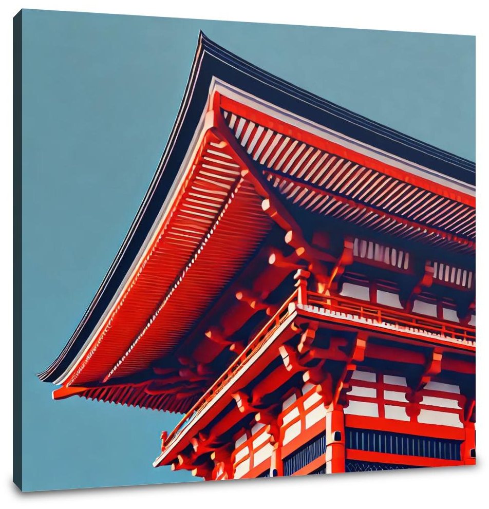 Close-Up Red Temple Canvas