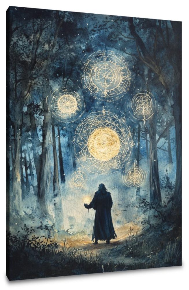 Enchanted Sorcerer Ritual Canvas