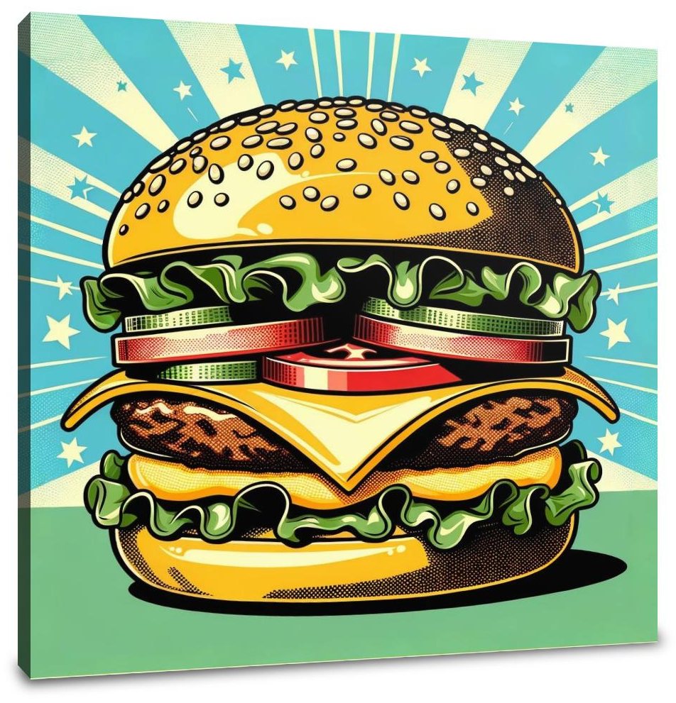 Pop Burger Canvas