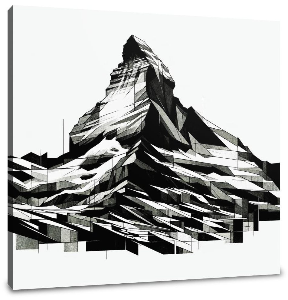 Matterhorn Cubist Shadow Canvas