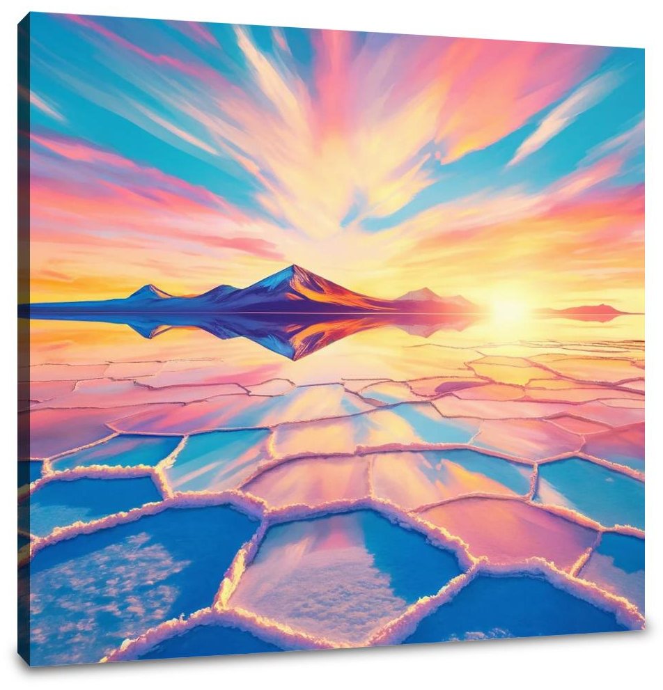 Salar de Uyuni Sunrise Canvas