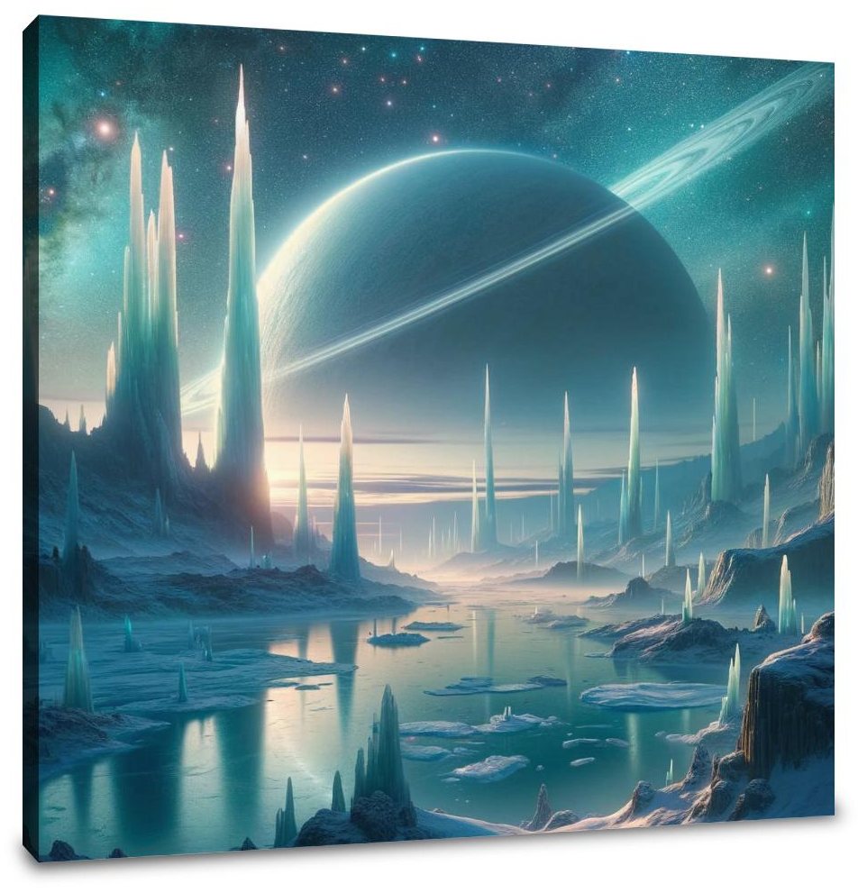 Nebula Ice Spires Canvas