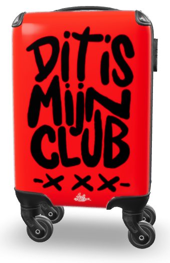 Dit is mijn club rode kunstkoffer