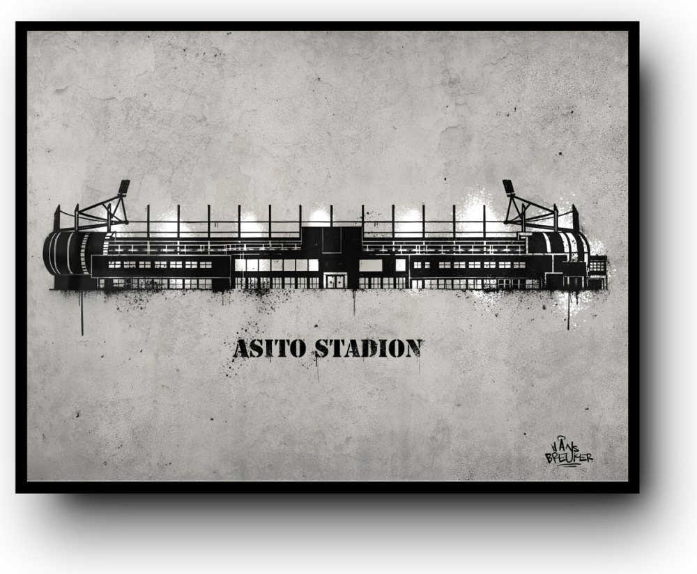 Asito Stadium Heracles Almelo stencil art