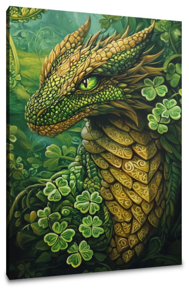 Shamrock Dragon Canvas