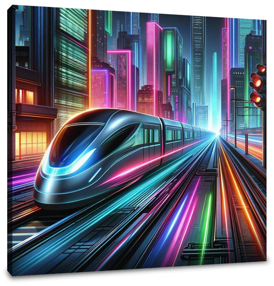 Neon Velocity Canvas