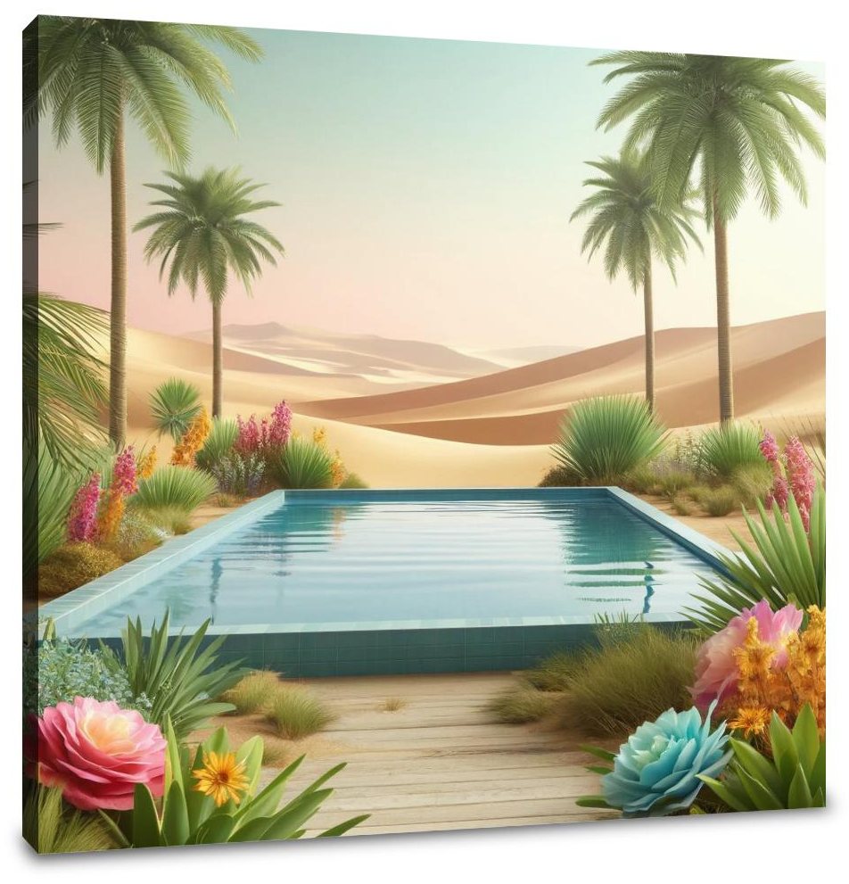 Desert Oasis Tranquility Canvas