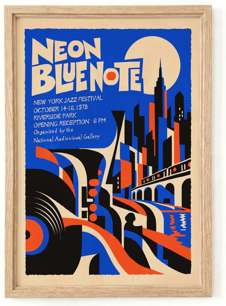 Neon Blue Note Jazz Festival Poster