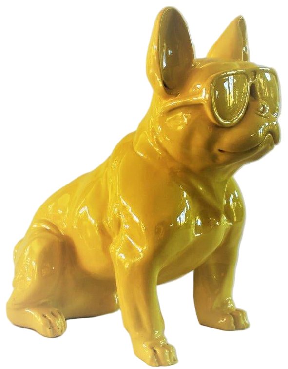 Franse Bull Dog Geel met bril