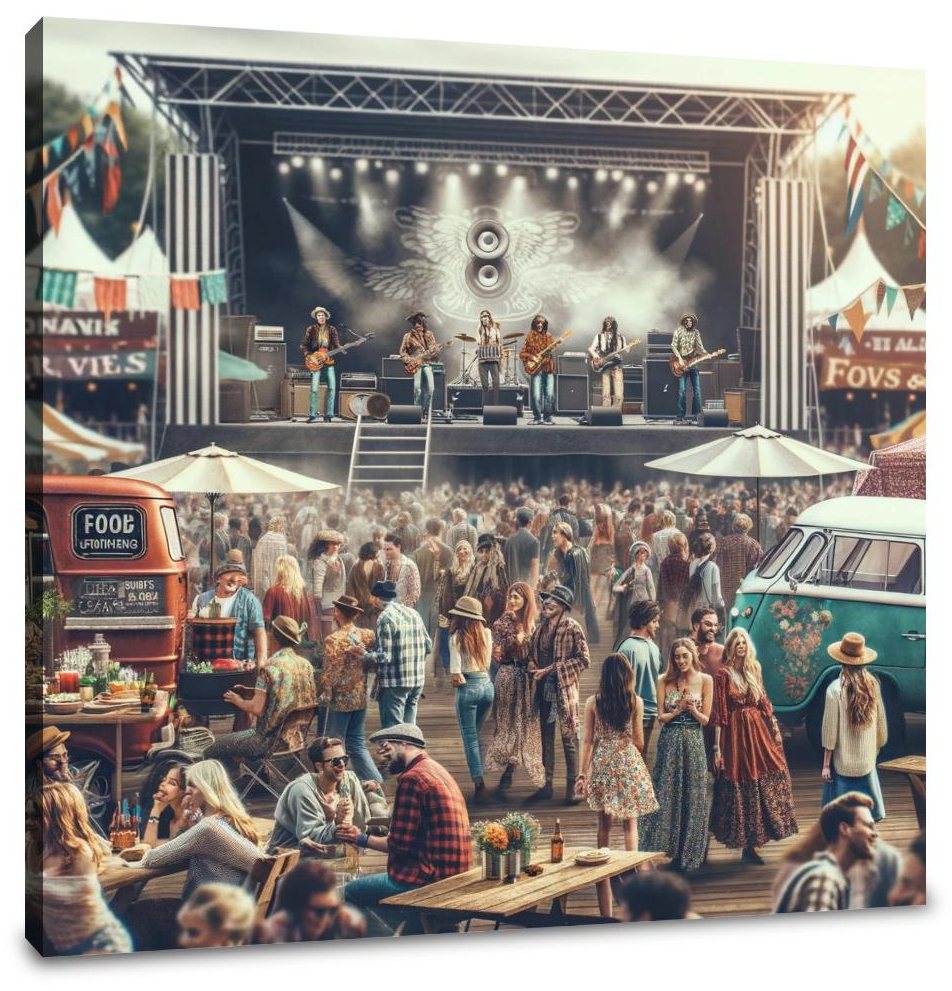 Outdoor Rock Festival Canvas