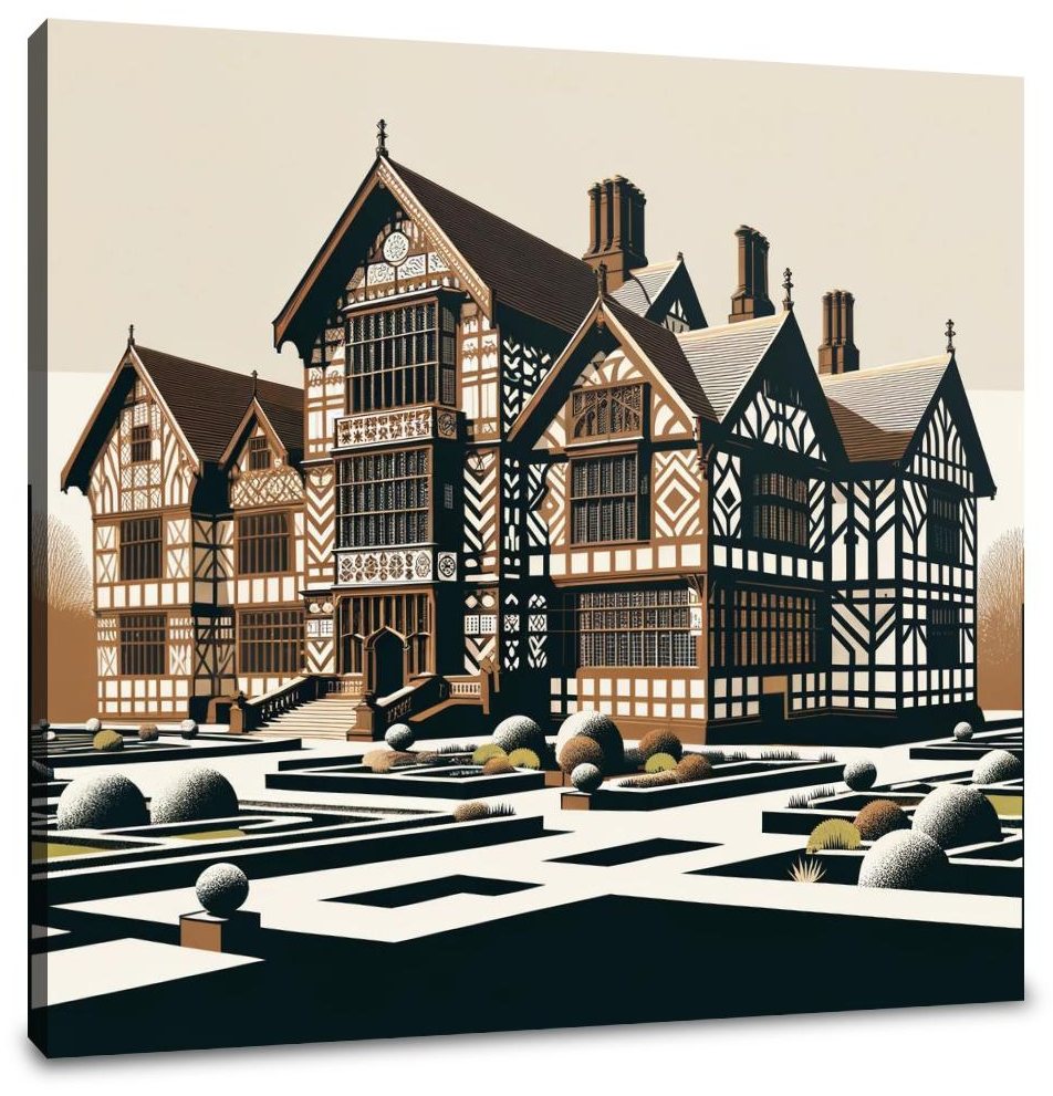 Liverpool Speke Hall Minimalist Harmony Canvas
