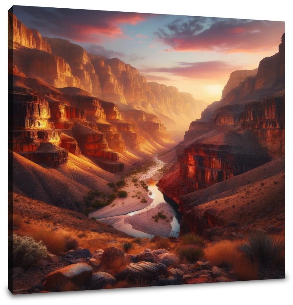Golden Canyon Majesty Canvas