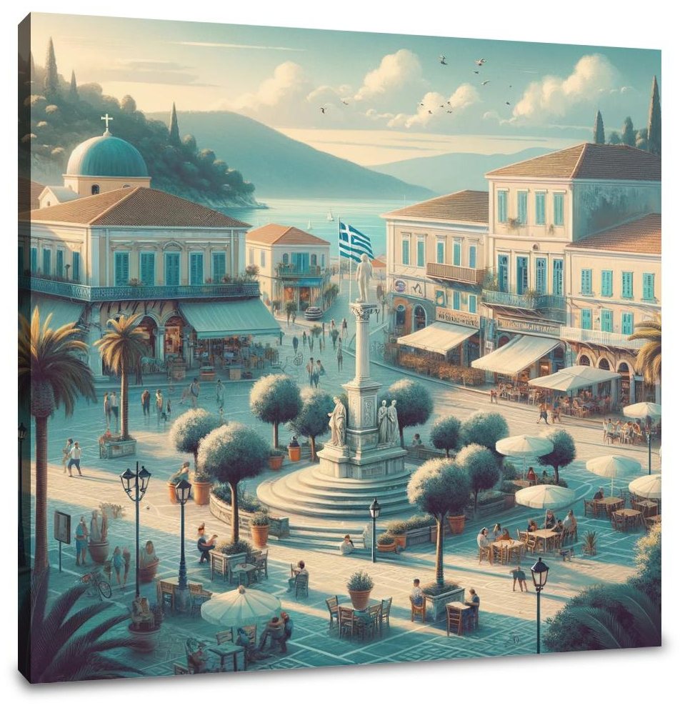 Solomos Square Zakynthos Canvas