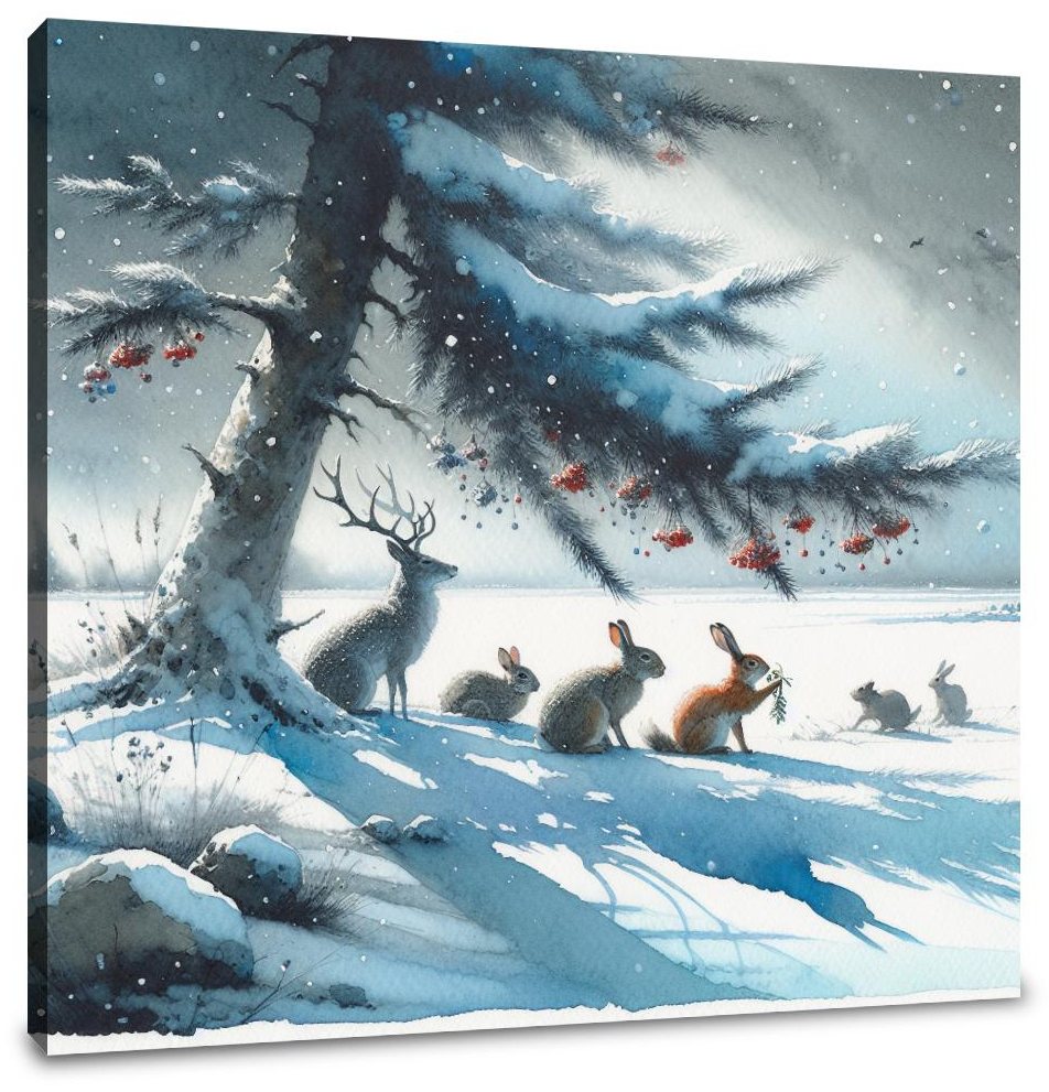 Winter's Embrace Festivity Canvas