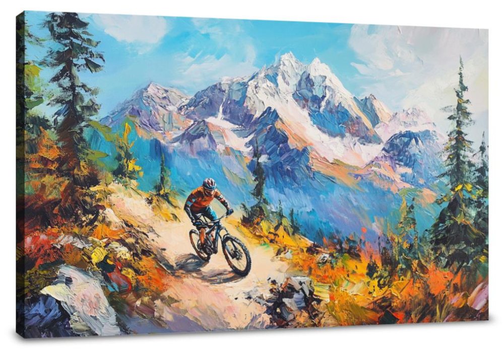 Mountain Biker’s Ascent Canvas