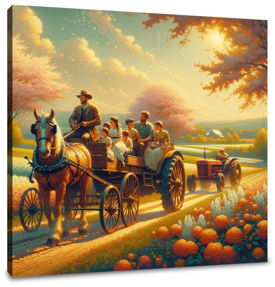 Springtime Family Journey Canvas