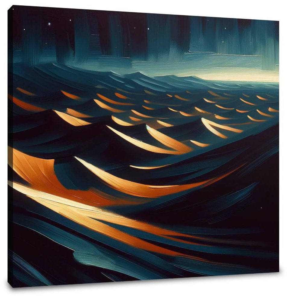 Midnight Desert Dunes Canvas