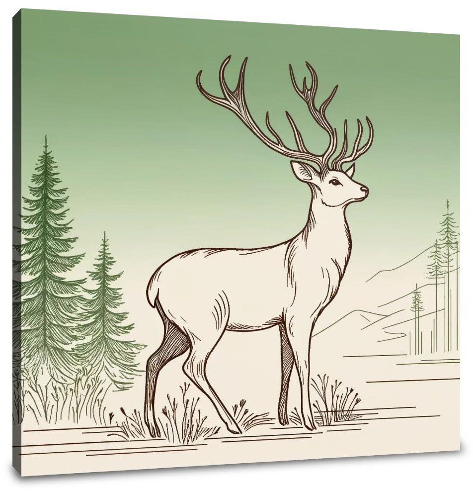 Graceful Deer Canvas