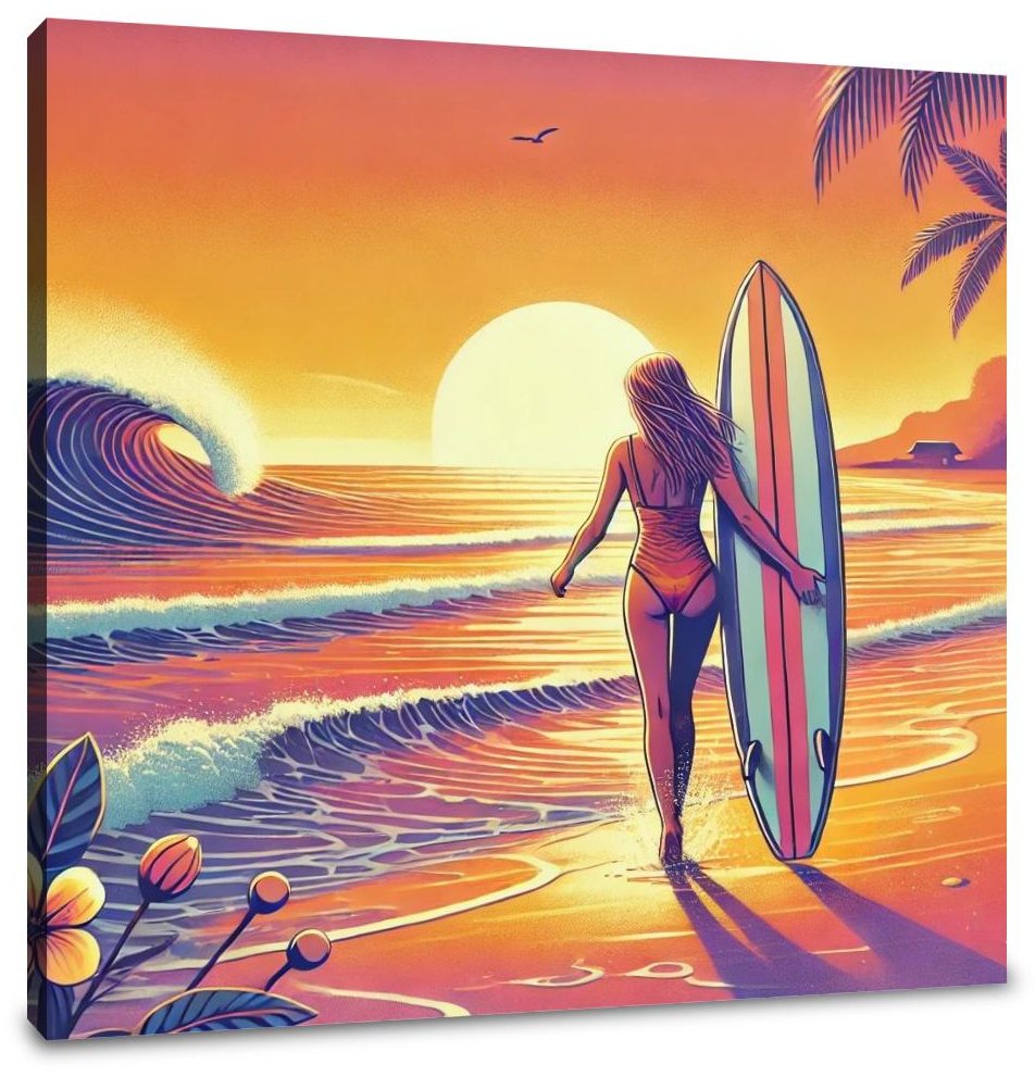Sunset Surf Canvas