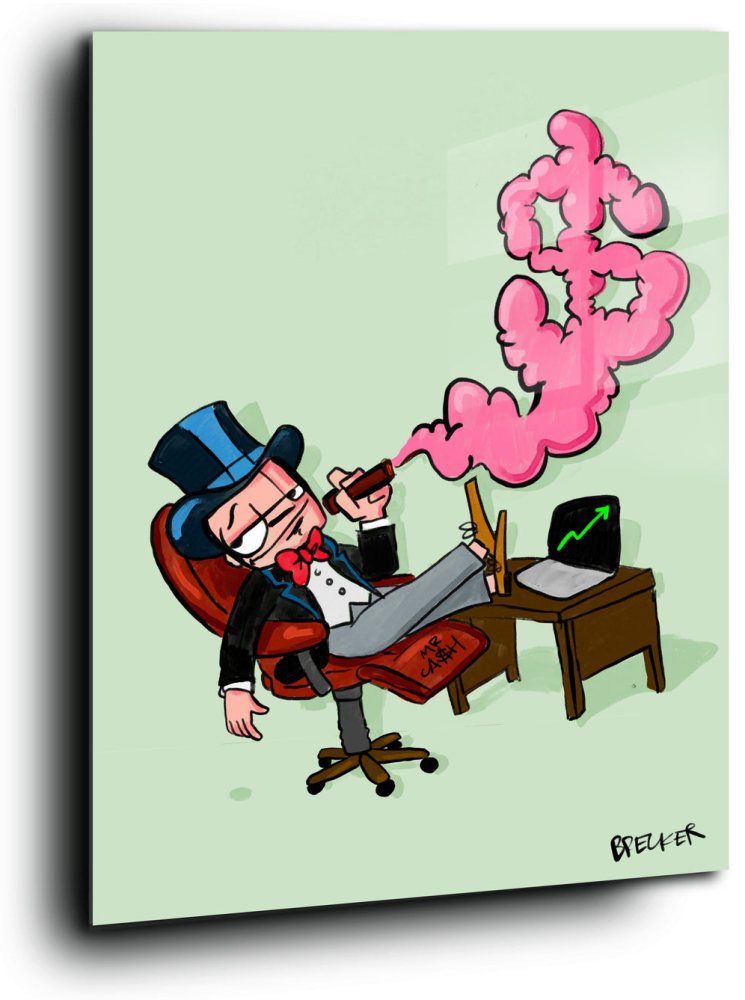 Blowing dollarsmoke. Mr Cash