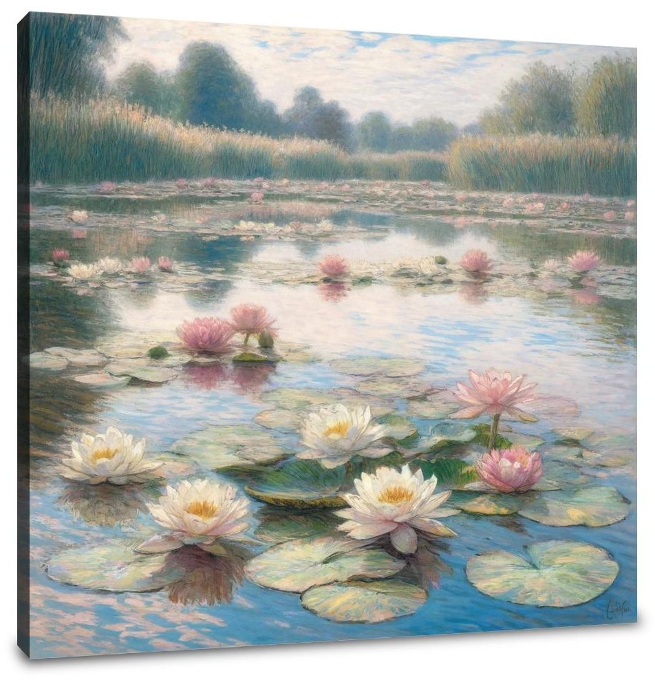 Lily Pond Serenity Canvas