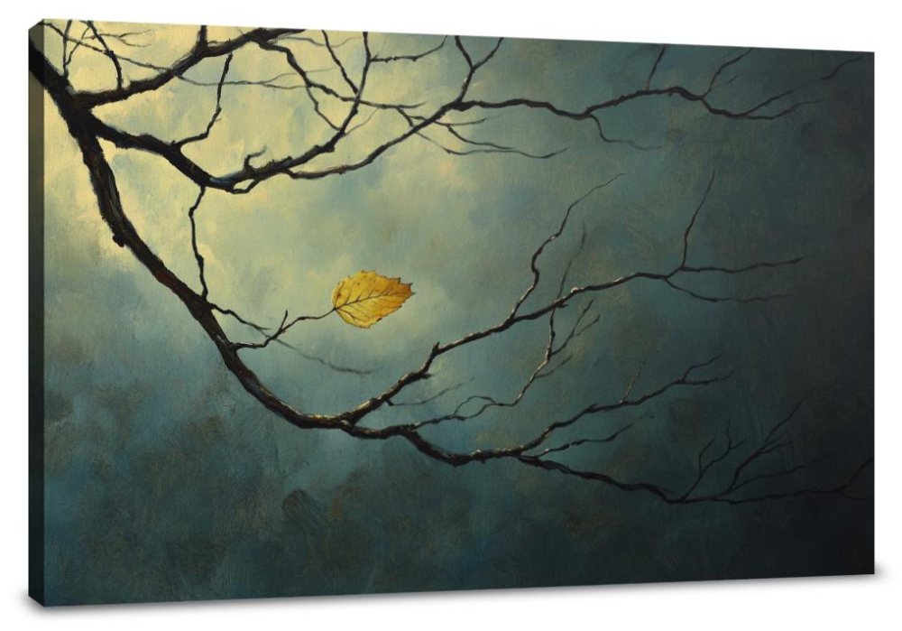 Solitary Leaf Canvas