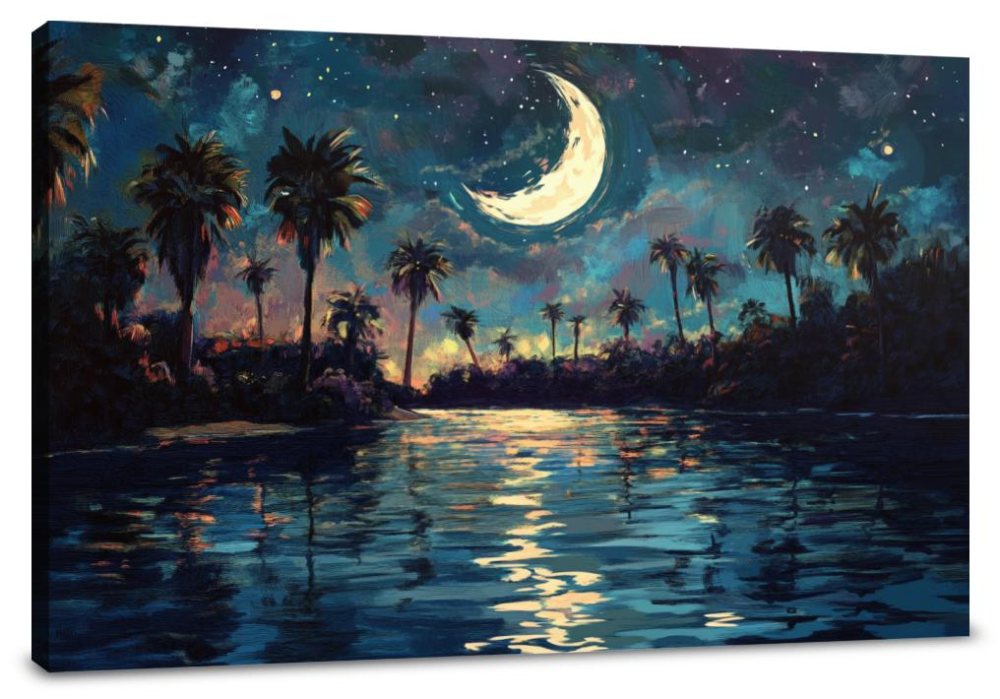 Moonlit Oasis Canvas