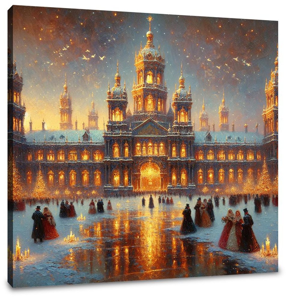 Enchanted Winter Palace Canvas