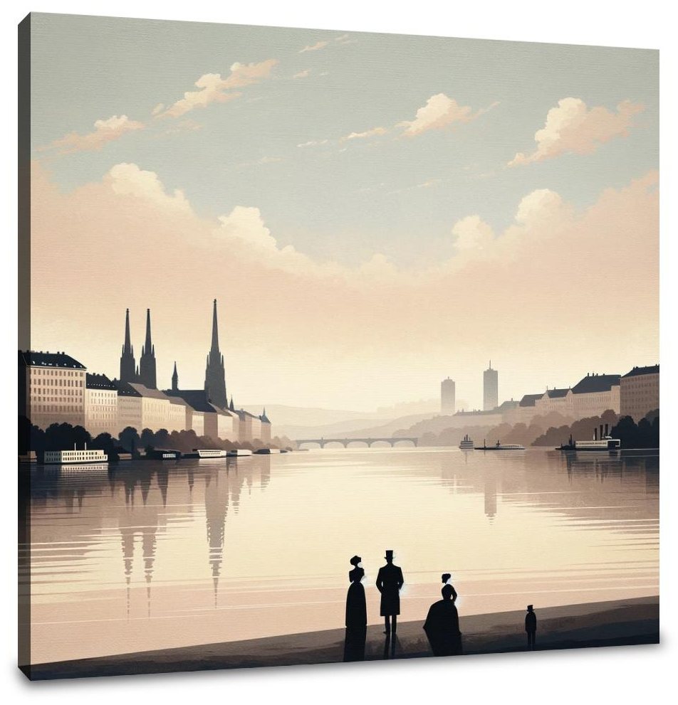 Serene Danube Minimalist Canvas