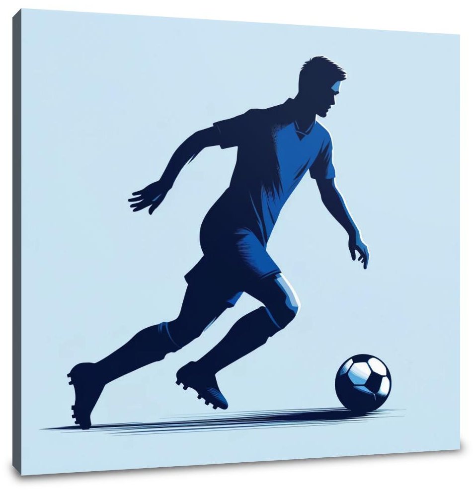 Glasgow Blue Dribble Canvas