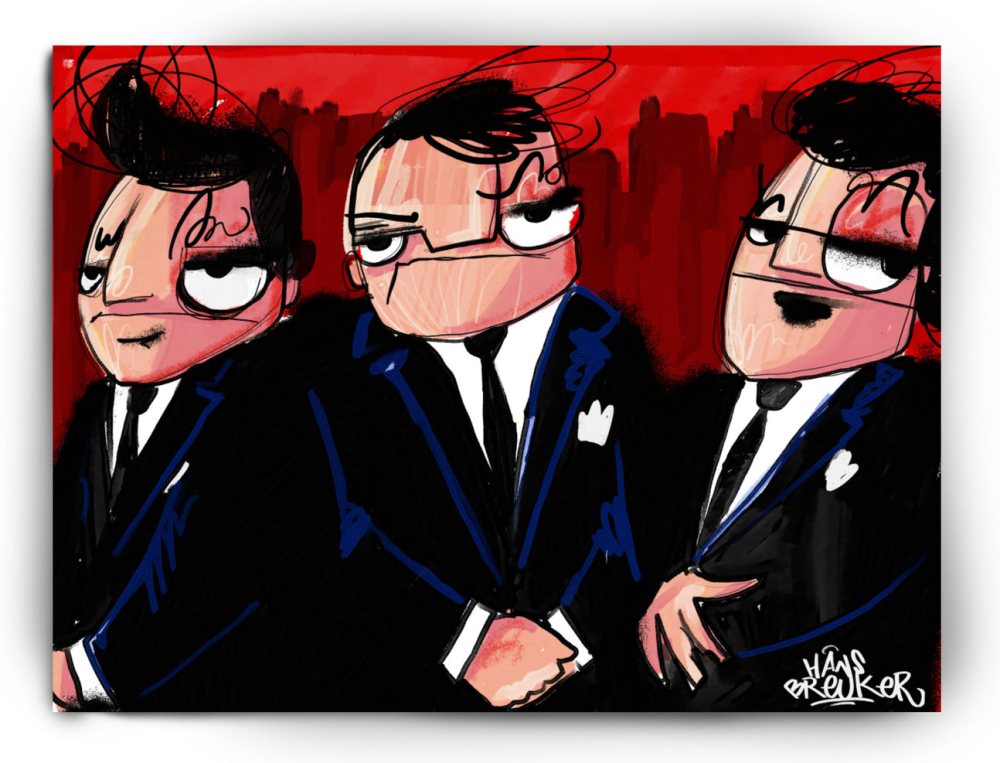 Mafia in suit; a portrait