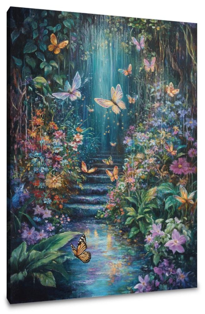 Whimsical Fairy Garden Canvas