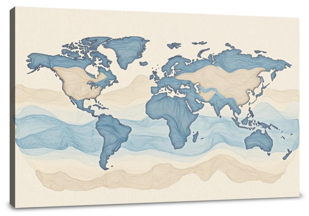 Worldly Outlines Canvas