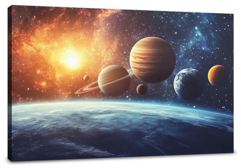 Planetary Elegance Canvas