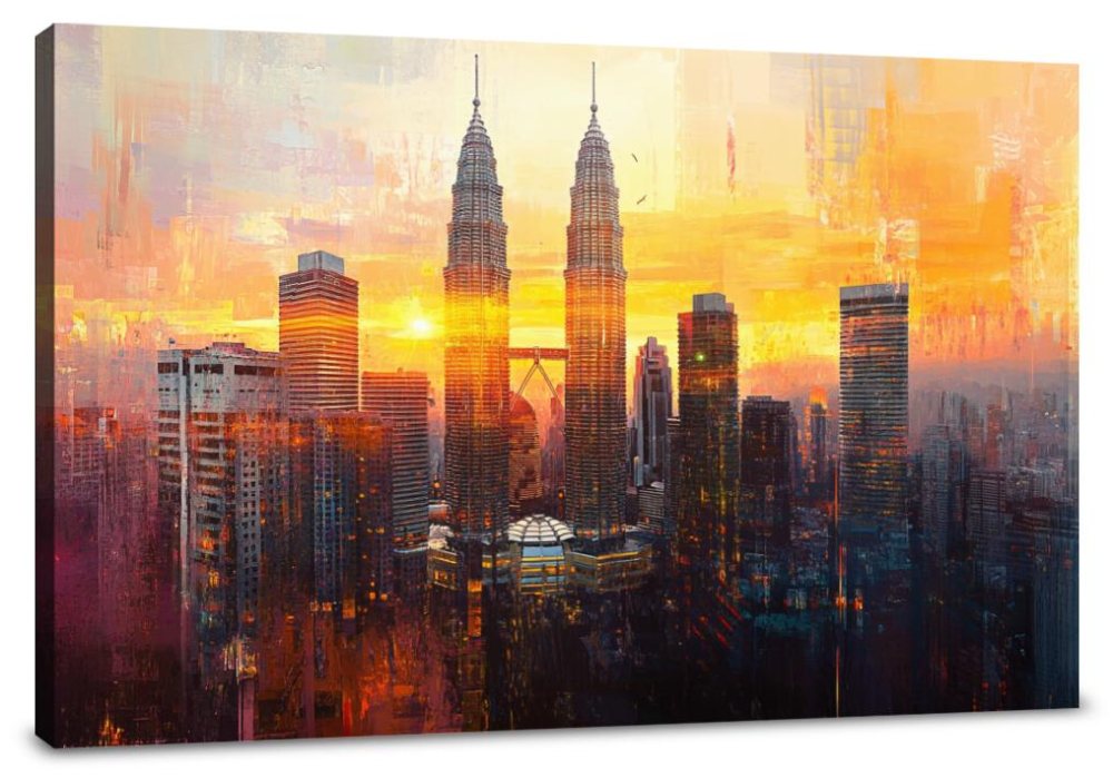 Petronas Towers Twilight Canvas