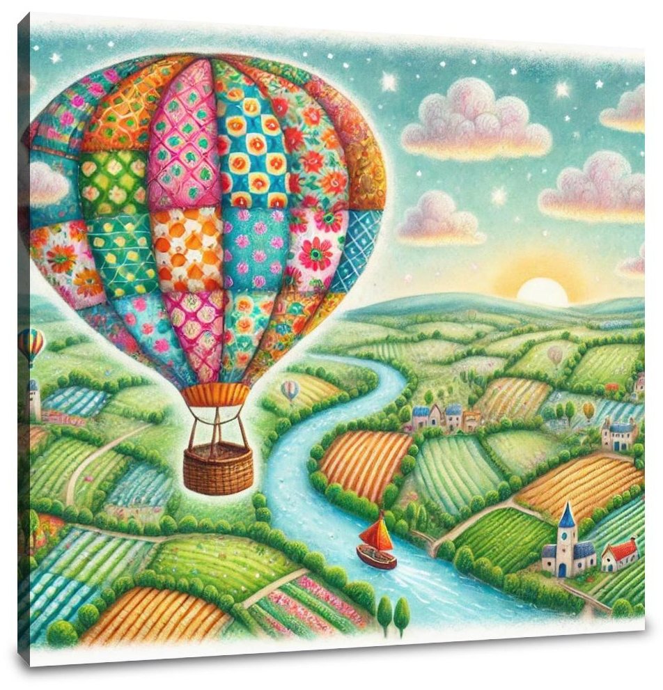 Dreamy Balloon Adventure Canvas