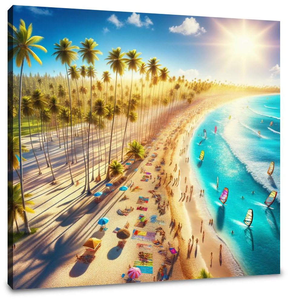 Summer Beach Panorama Canvas
