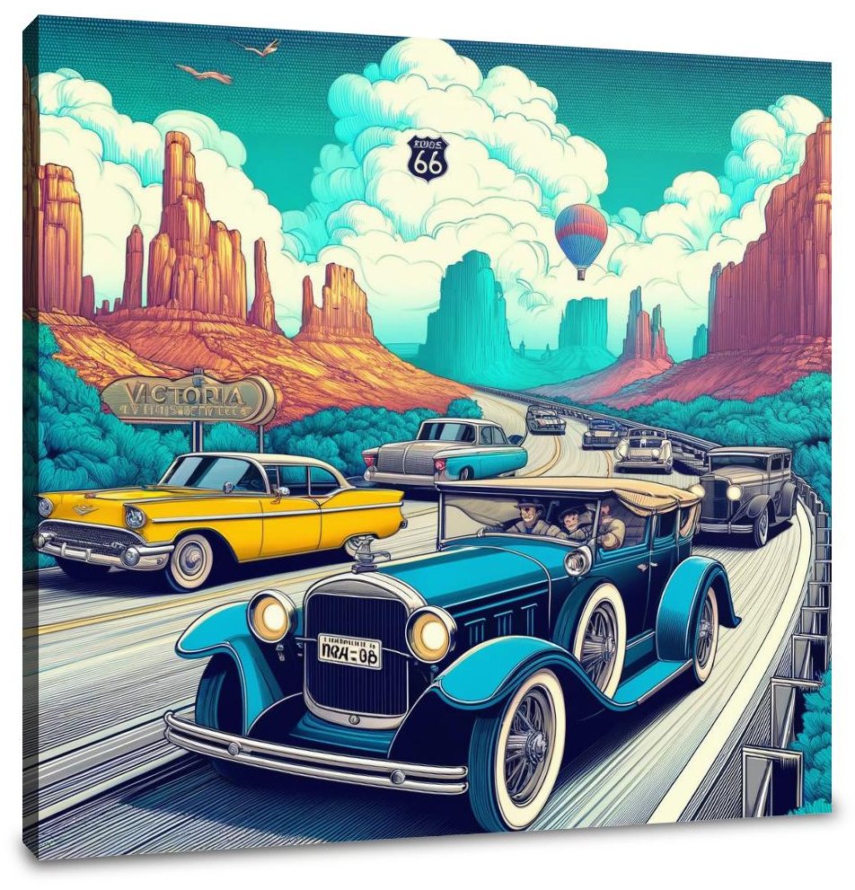 Retro Road Trip Canvas