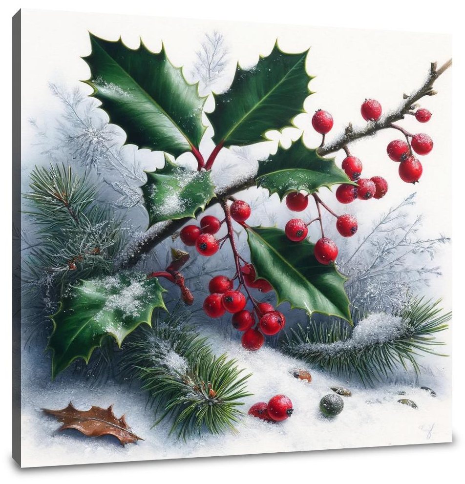 Winter Flora Whisper Canvas