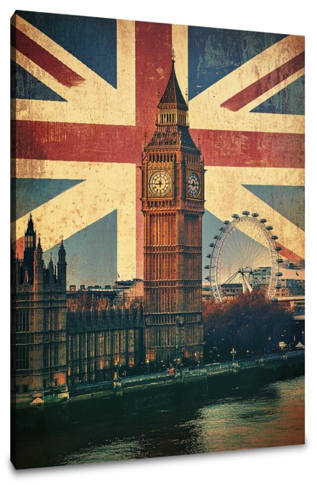 Union Jack Skyline Canvas