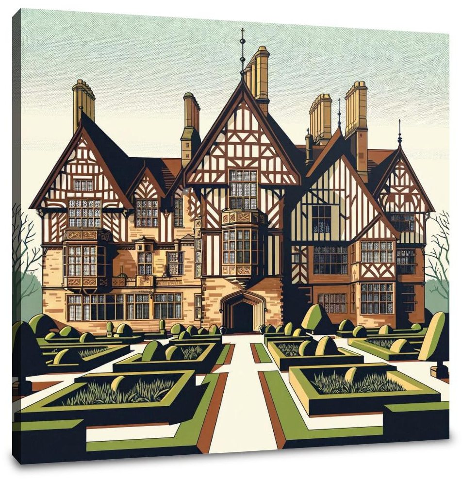 Liverpool Speke Hall Minimalist Vision Canvas