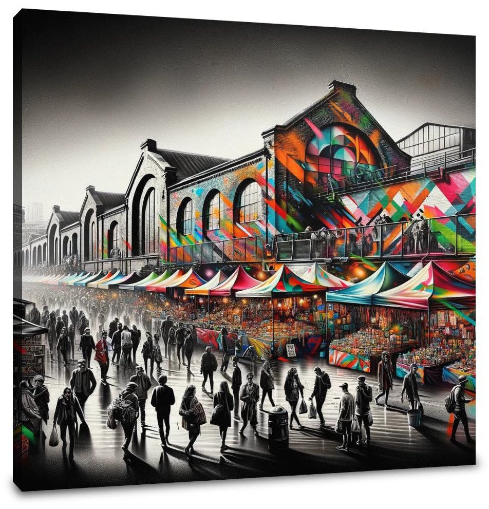 London Camden Market Modernist Fusion Canvas